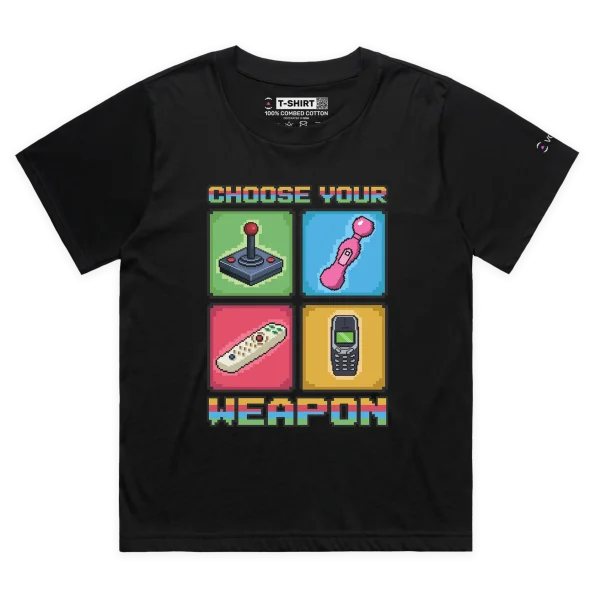 Black Female Loose Choose Your Weapon Funny Premium T-shirt Design VOICEART